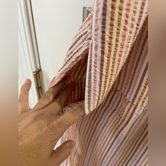 Marine Layer Corinne Stripe Sleeveless Midi Dress - Size L - Picture 7 of 8